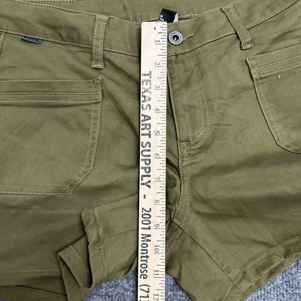 Kuhl Shorts Womens Size 8 Olive Green Stretch Outdoor Hiking Utility Casual